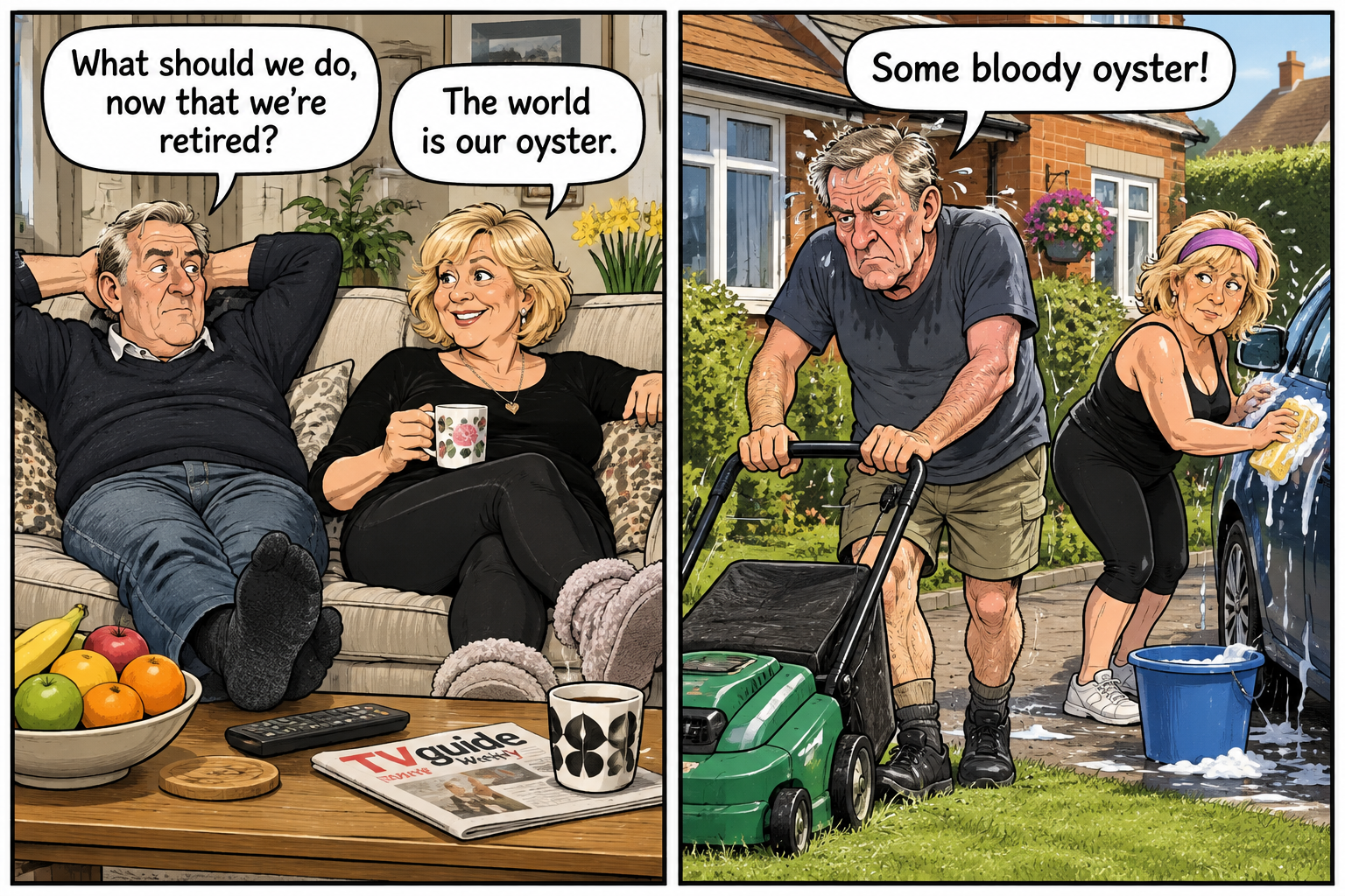 Syd and Doreen discover the reality of retirement.